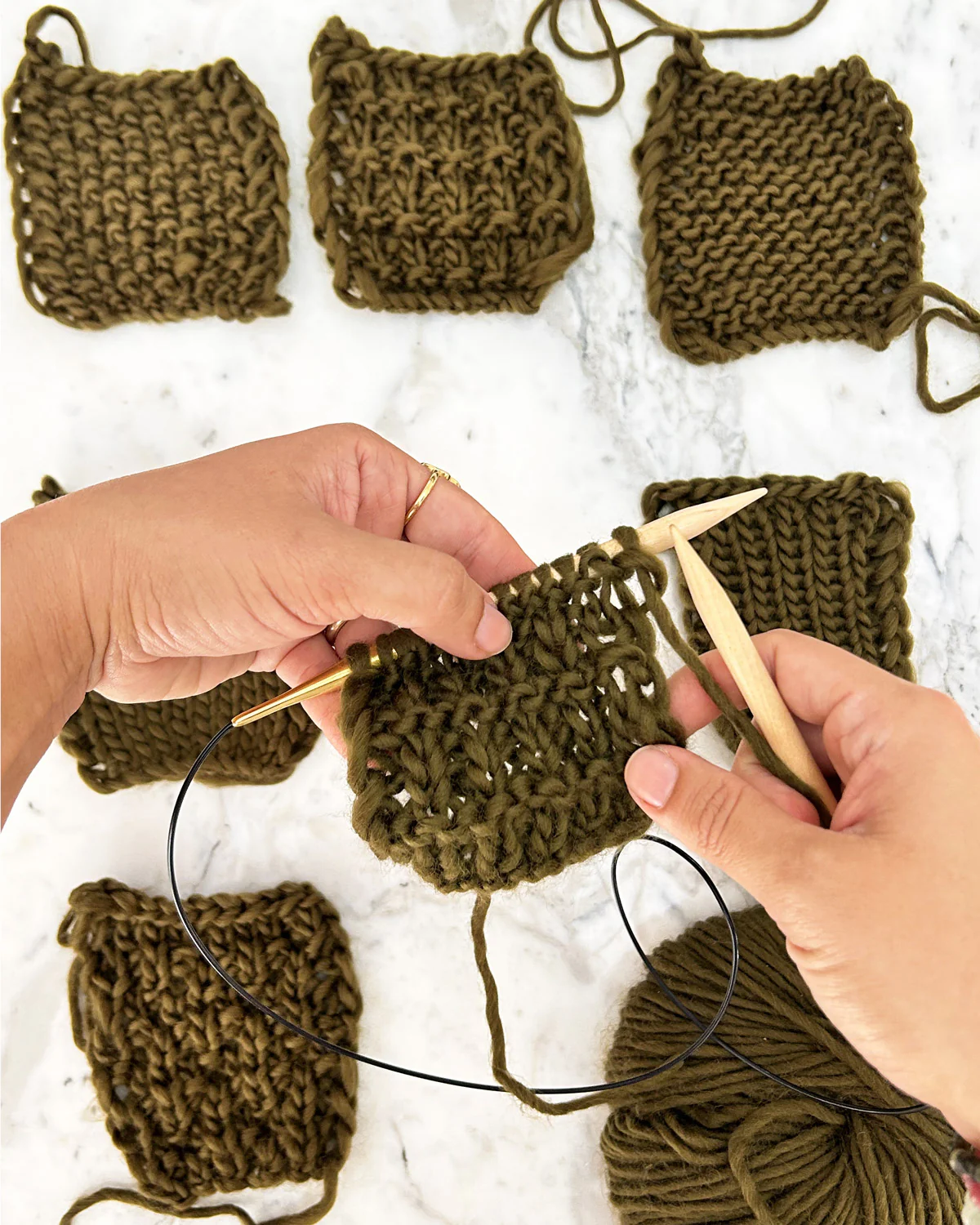 Make your first Placemat - Stitch Sampler Kit: Learn The Basics Knitting Kit - Yummy Version - Image 13
