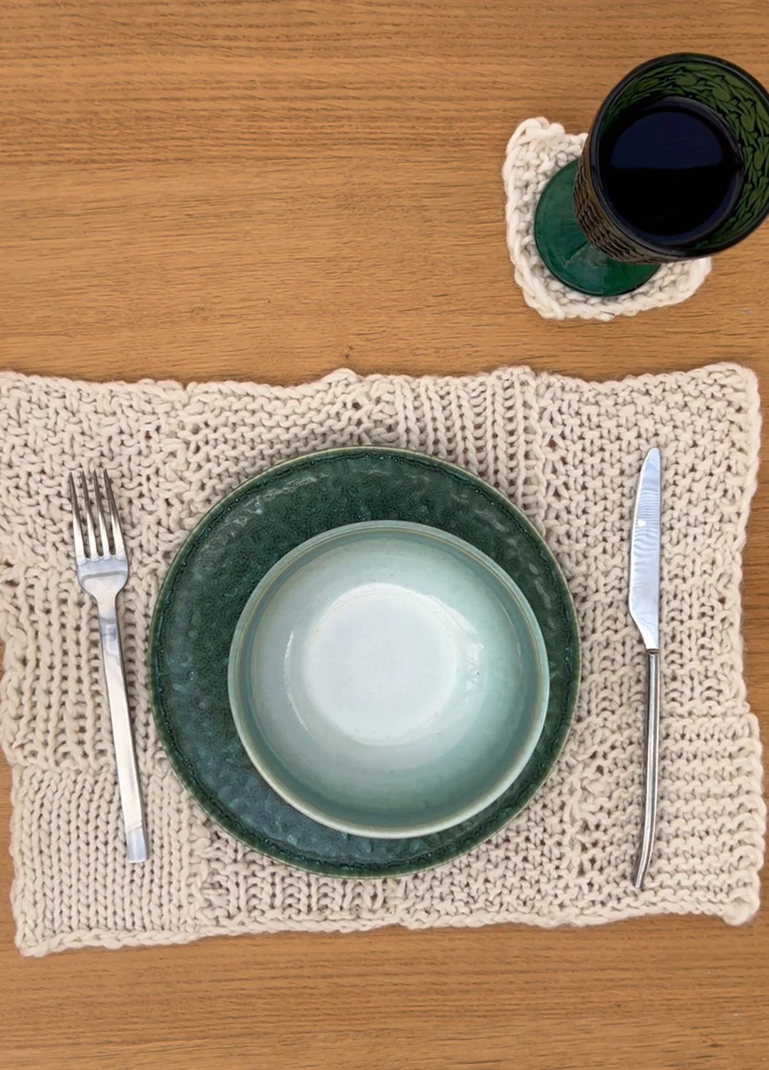 Make your first Placemat - Stitch Sampler Kit: Learn The Basics Knitting Kit - Yummy Version - Image 7